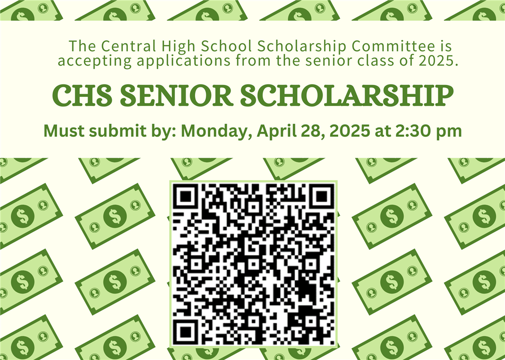 CHS Scholarship Fund is now live! Apply using the QR code!